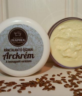 Lenmagzselés éjszakai arckrém gránátalmamag- és vadrózsamag olajjal